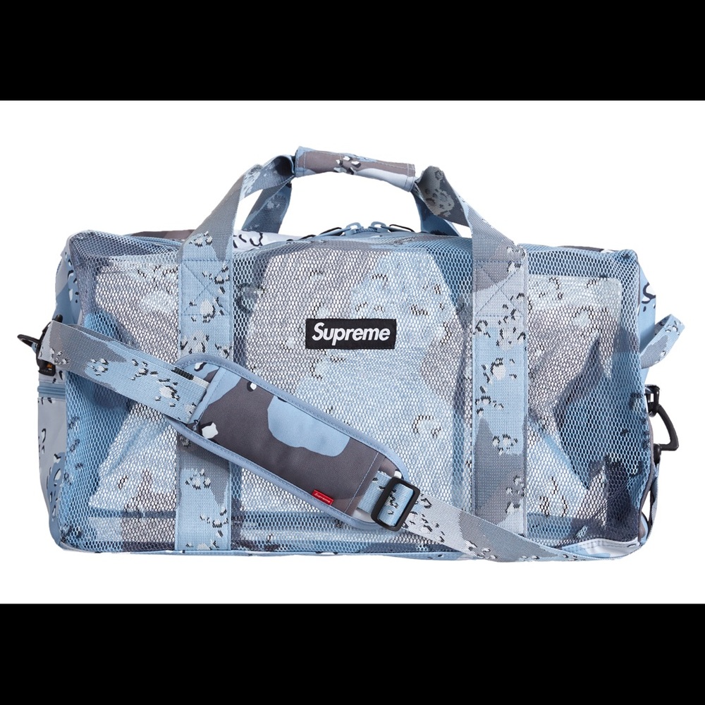 Supreme Big Duffle Bag (ss20) Blue Chocolate Chip